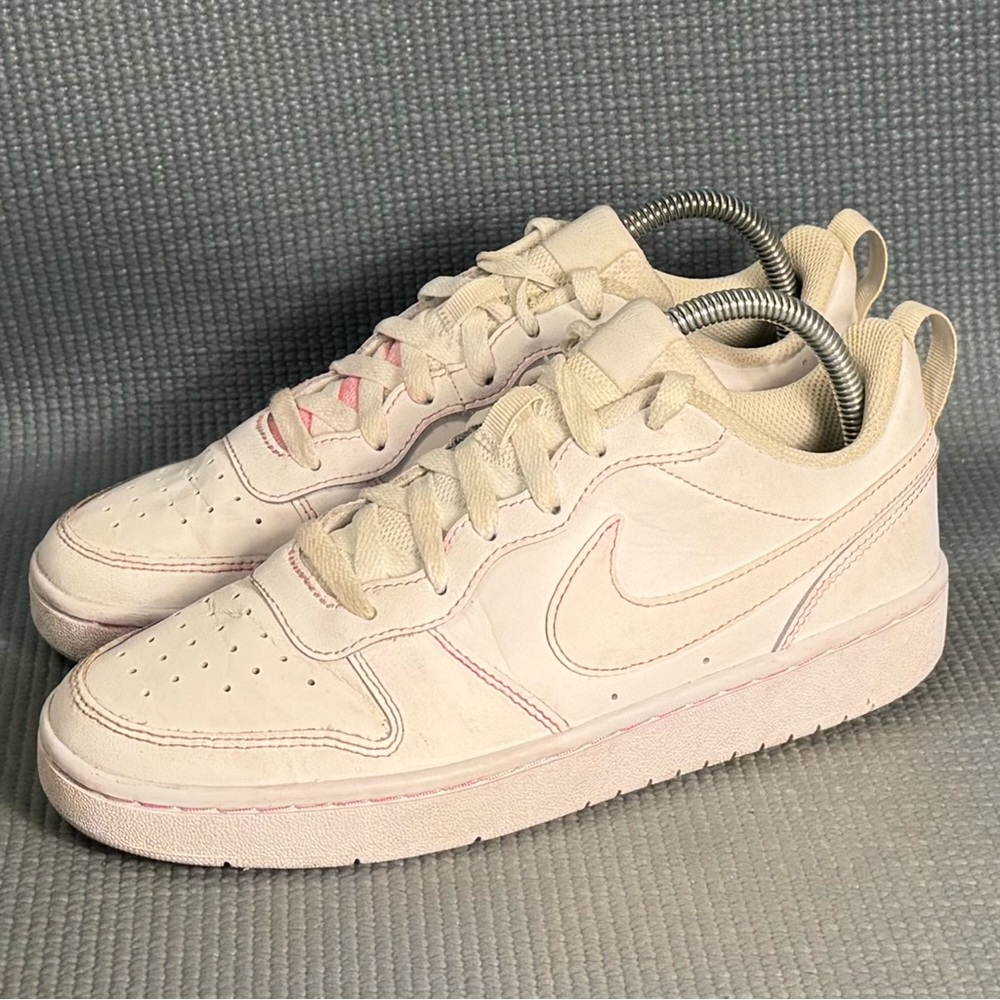 Nike Court Borough Low‎ 2 BQ5448-100 White Shoes Size 6Y Size 7.5 Women’s